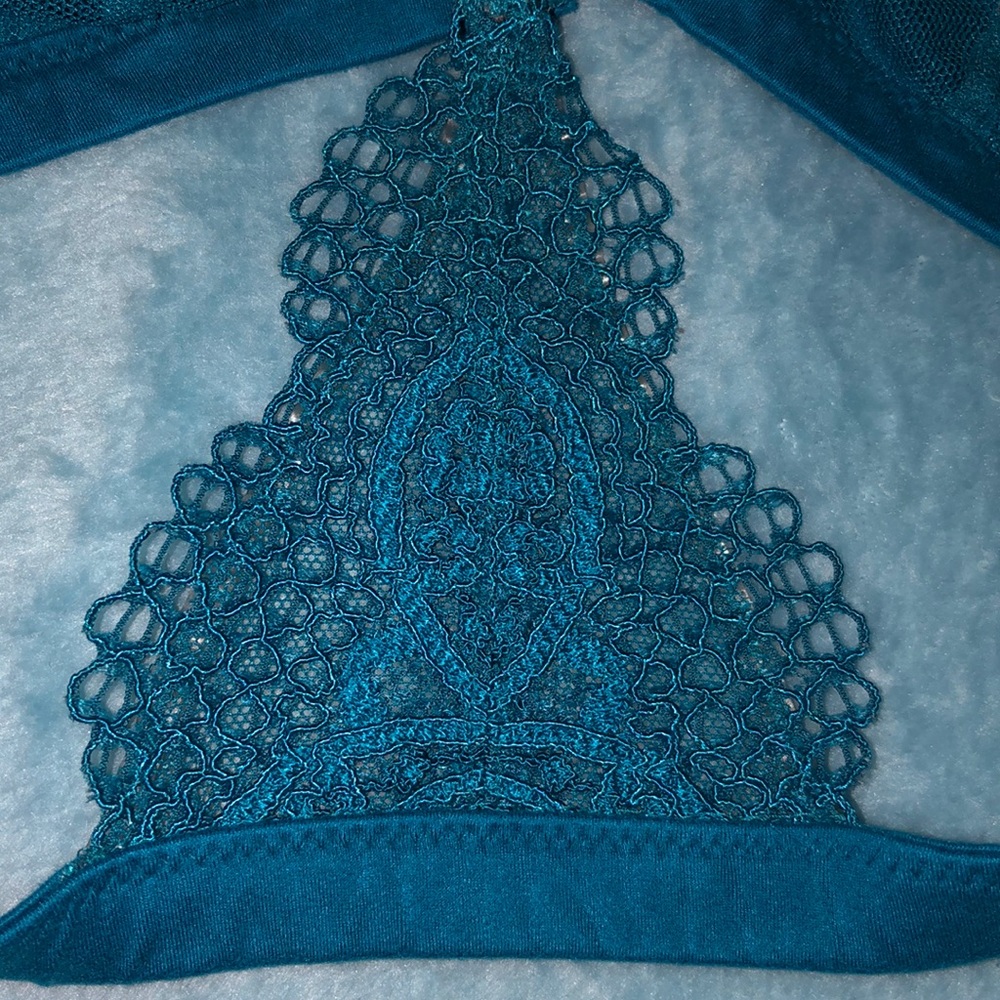Victoria secret lace bralette bra teal romantic lingerie intimates - Picture 8 of 8